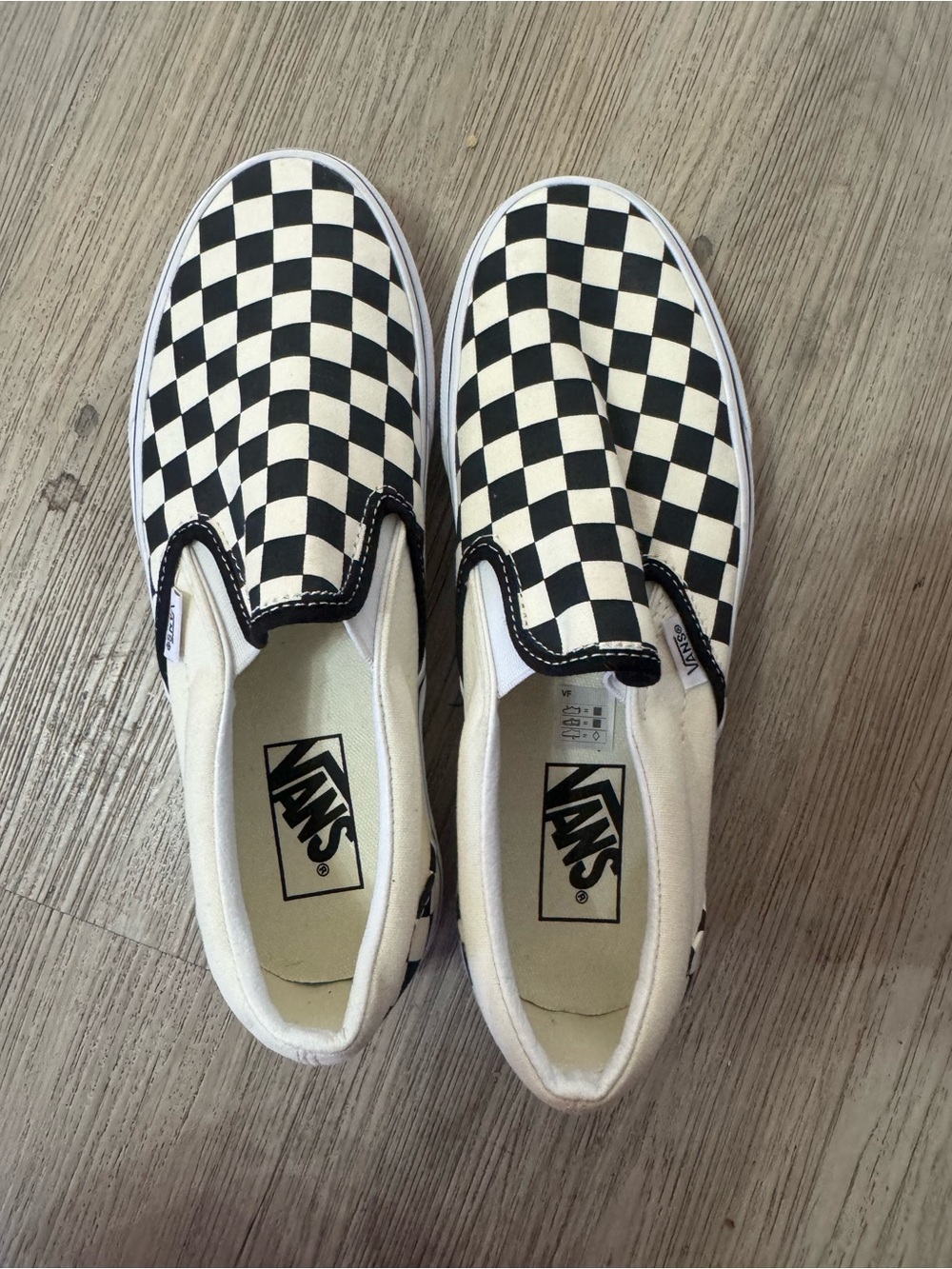 Brand New Vans Checkerboard Slip-On Sneakers - Black & White Men’s 7